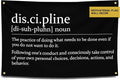 Gold Trident Discipline Motivational Gym Banner - Inspire Your Workout with this Banner - Perfect Fitness Wall Decor for Gym, Dorm - Stay Motivated with Cool Motivation Art - 3x5 Feet