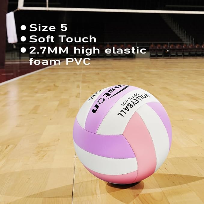 Senston Volleyball Official Size 5 - Waterproof Indoor/Outdoor Soft Volleyball for Kids Youth Adults,Beach Play, Game,Gym,Training