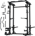 MAJOR FITNESS Drone3 Power Rack, Multi-Function Home Gym Squat Rack with Pull-Up Bar, Cable Crossover & J-Hooks, Heavy-Duty Steel Frame for Maximum Stability & Strength Training