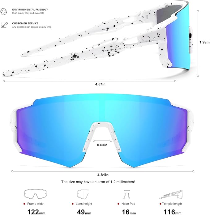 Youth Baseball Sunglasses Kids Sports Sunglasses for Boys Girls Softball Cycling Glasses UV400 Protection