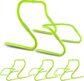 Agility Speed Hurdles Upgraded Training Hurdles Adjustable Height,Ultra Durable All-in-One Speed Hurdles with Carrying Handle, 6 Pack