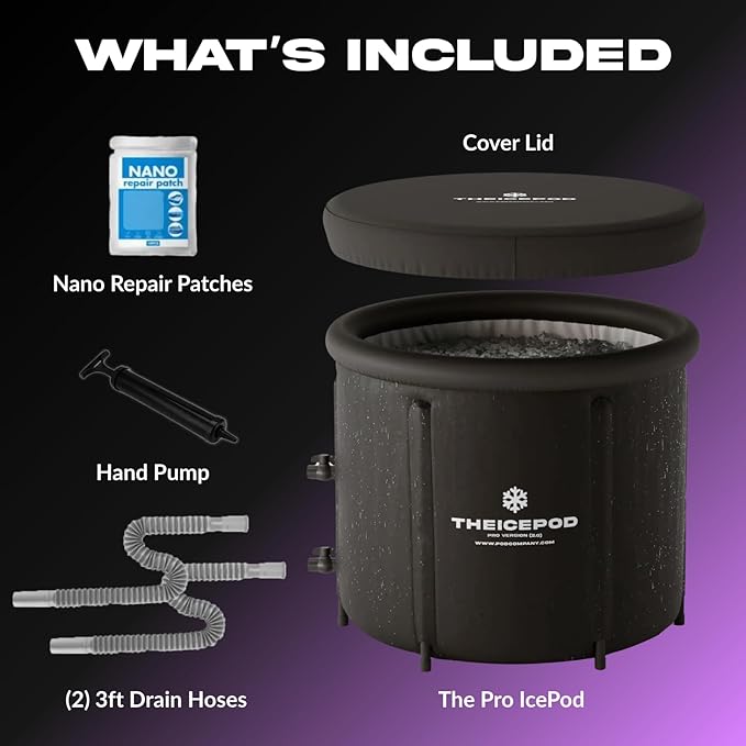 The Ice Pod Pro – Premium Cold Plunge Tub for Daily Recovery – Extra-Insulated Design with Thermal Lid – Built for Comfort, Performance & Durability - The Pod Company