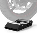 Motorcycle Wheel Cleaning Stand Paddock Roller Stand 600 Capacity Universal for Tire Cleaning Chain Lubrication for Dirt Pit Street Bike Black