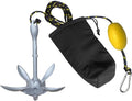 ISURE MARINE 1.5kg/3.5 lbs Boat Anchor ，Kayak Fishing Galvanized Anchor kit， Folding Anchor System for Kayak Canoes Accessories