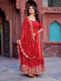 Lehenga Mart Designer Anarkali Suit With Kurta Palazzo Dupatta For Women-Tometo