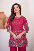 Pramukh Fab Pink Color Cotton Co-ord Set