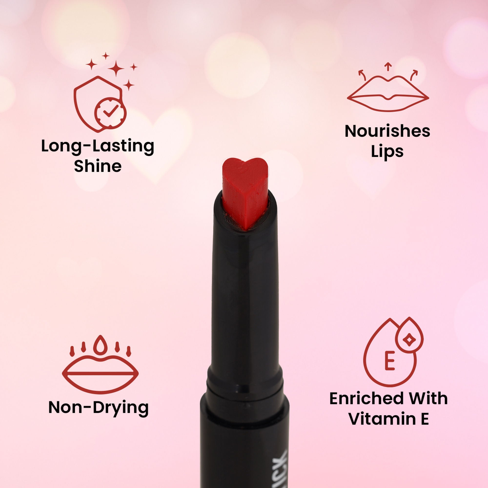 Swiss Beauty My Shine High Pigmented & Long-Lasting Lipstick Enriched with Vitamin E - 03 Pink Victoria