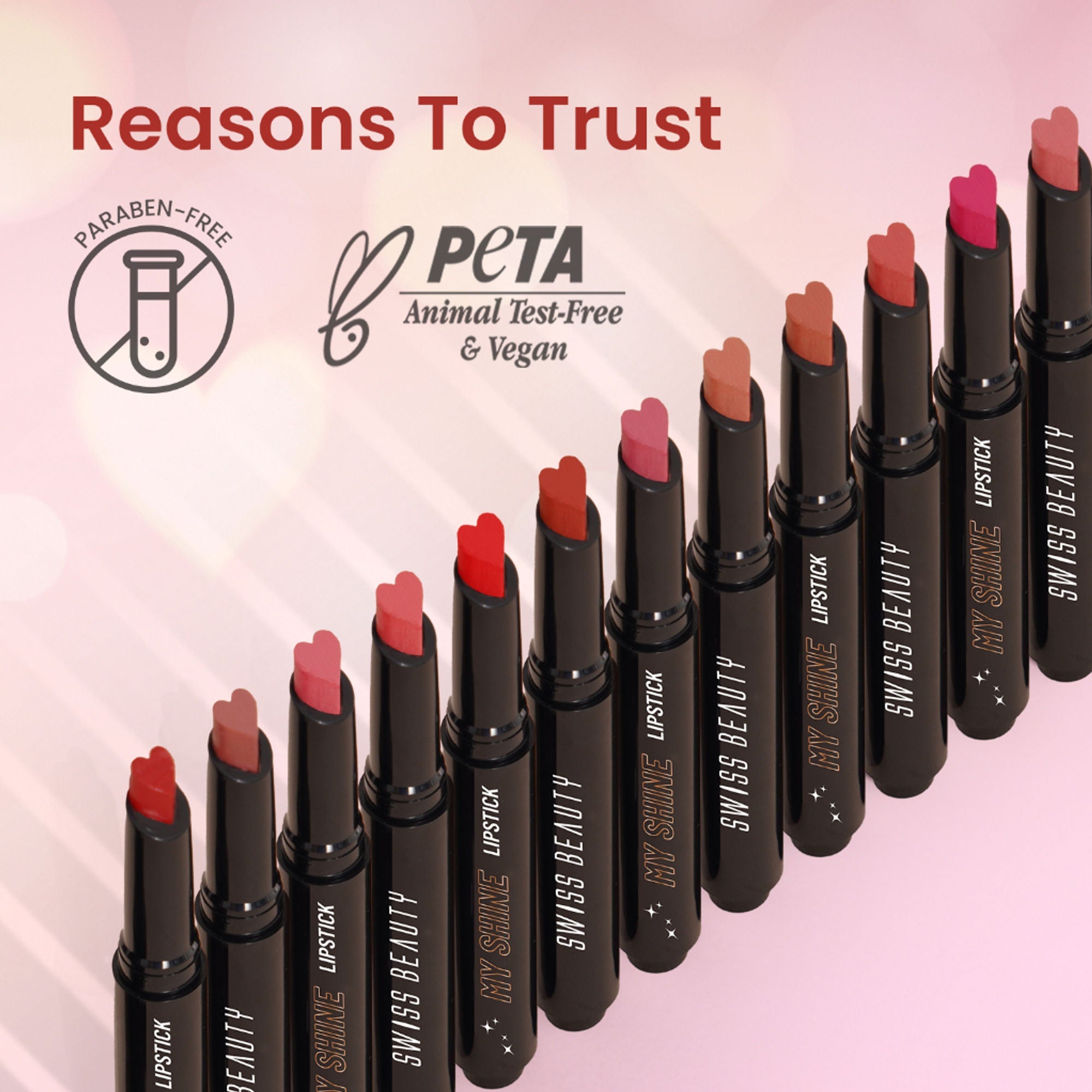 Swiss Beauty My Shine High Pigmented & Long-Lasting Lipstick Enriched with Vitamin E - 09 Frozen Plum