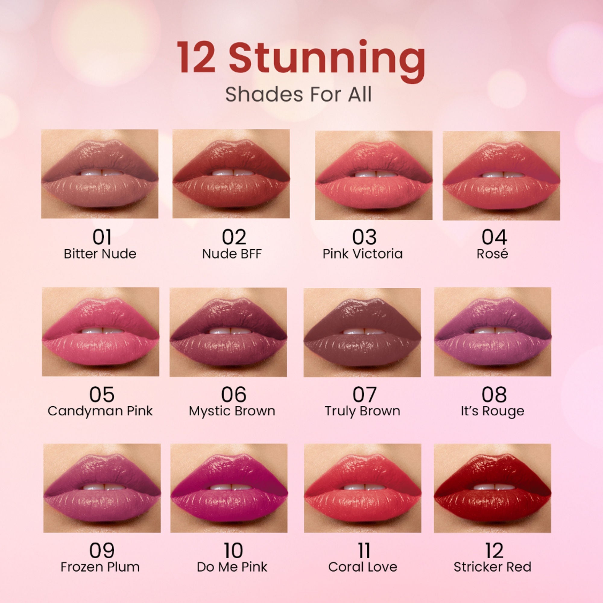 Swiss Beauty My Shine High Pigmented & Long-Lasting Lipstick Enriched with Vitamin E - 09 Frozen Plum