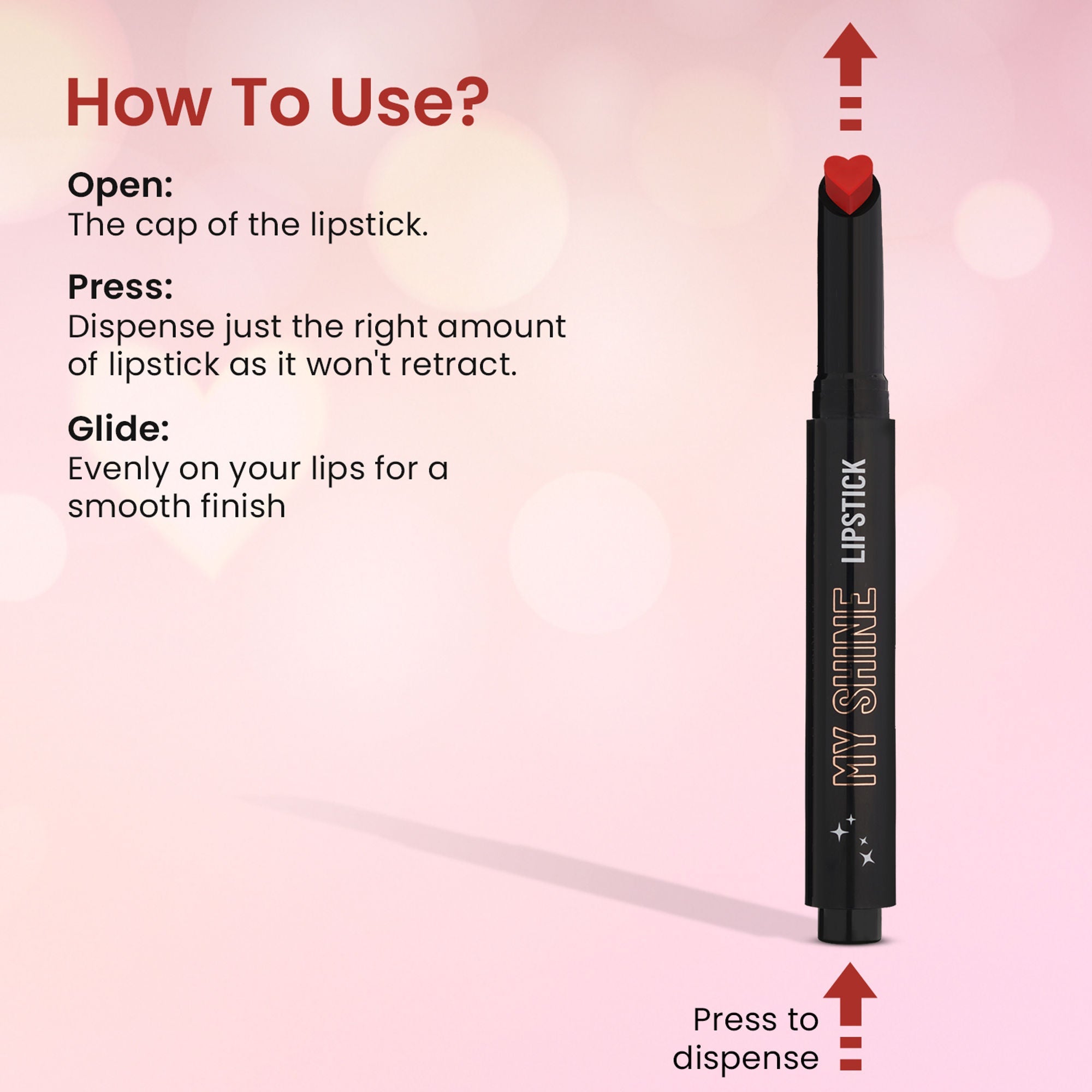 Swiss Beauty My Shine High Pigmented & Long-Lasting Lipstick Enriched with Vitamin E - 10 Do Me Pink