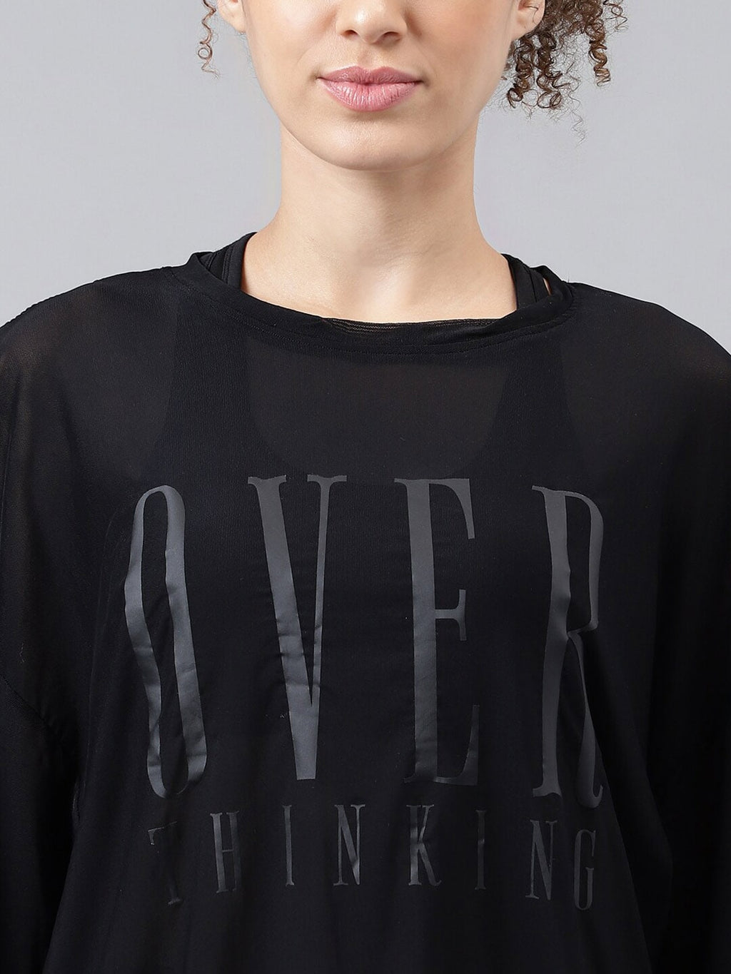 MKH Typography Printed Relaxed Fit Sheer Dri-FIT T-shirt