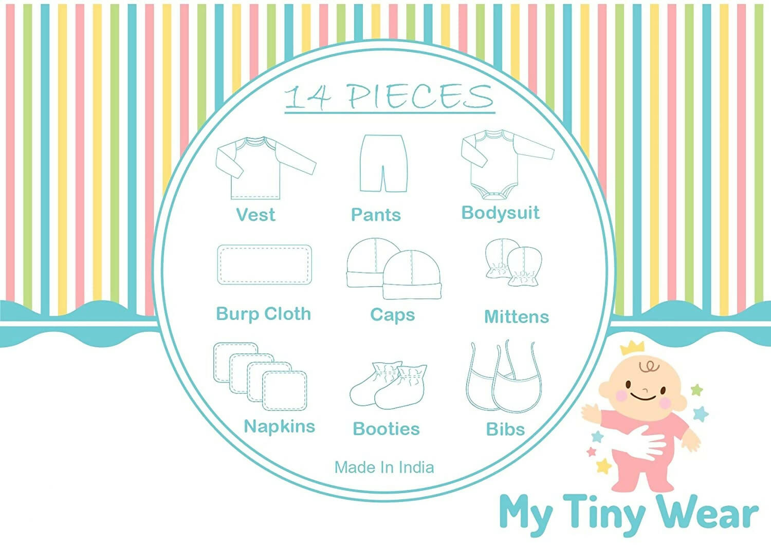 My Tiny Wear Full Sleeves New Born Baby Gift Set - Yellow