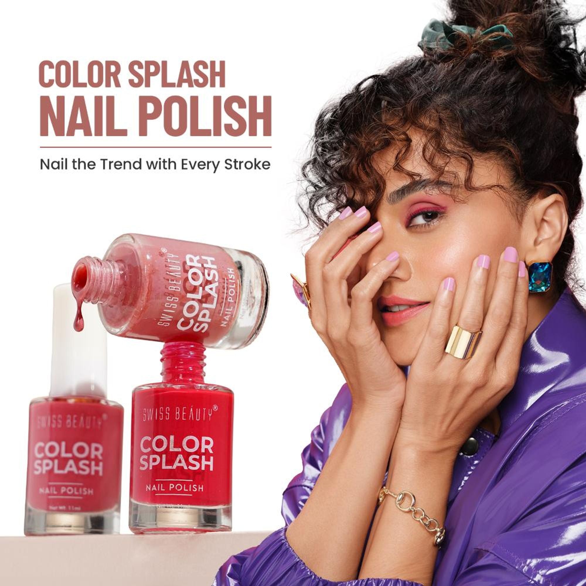 Swiss Beauty Color Splash Nail Polish - 403 Mauve Mojito