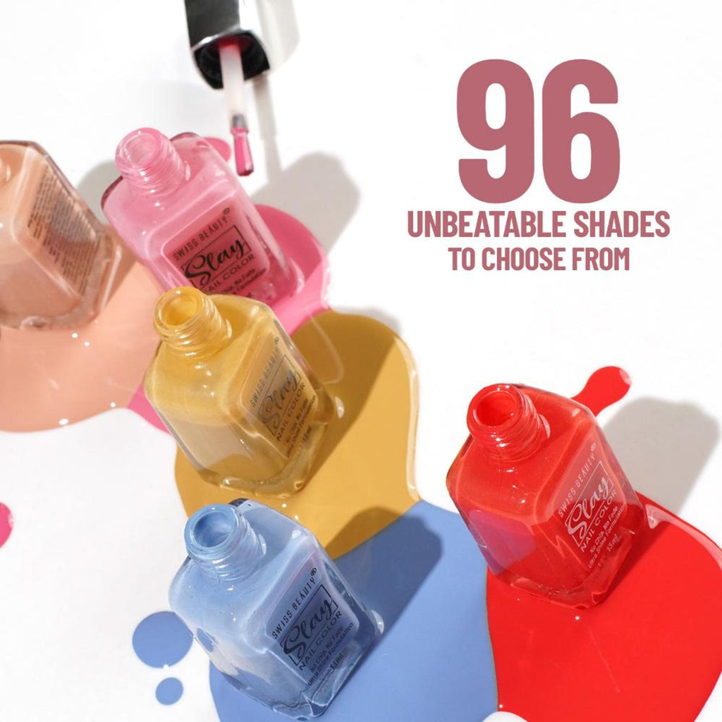 Swiss Beauty Slay Nail Color With Ultra Shine Formulation - 517 Evergreen