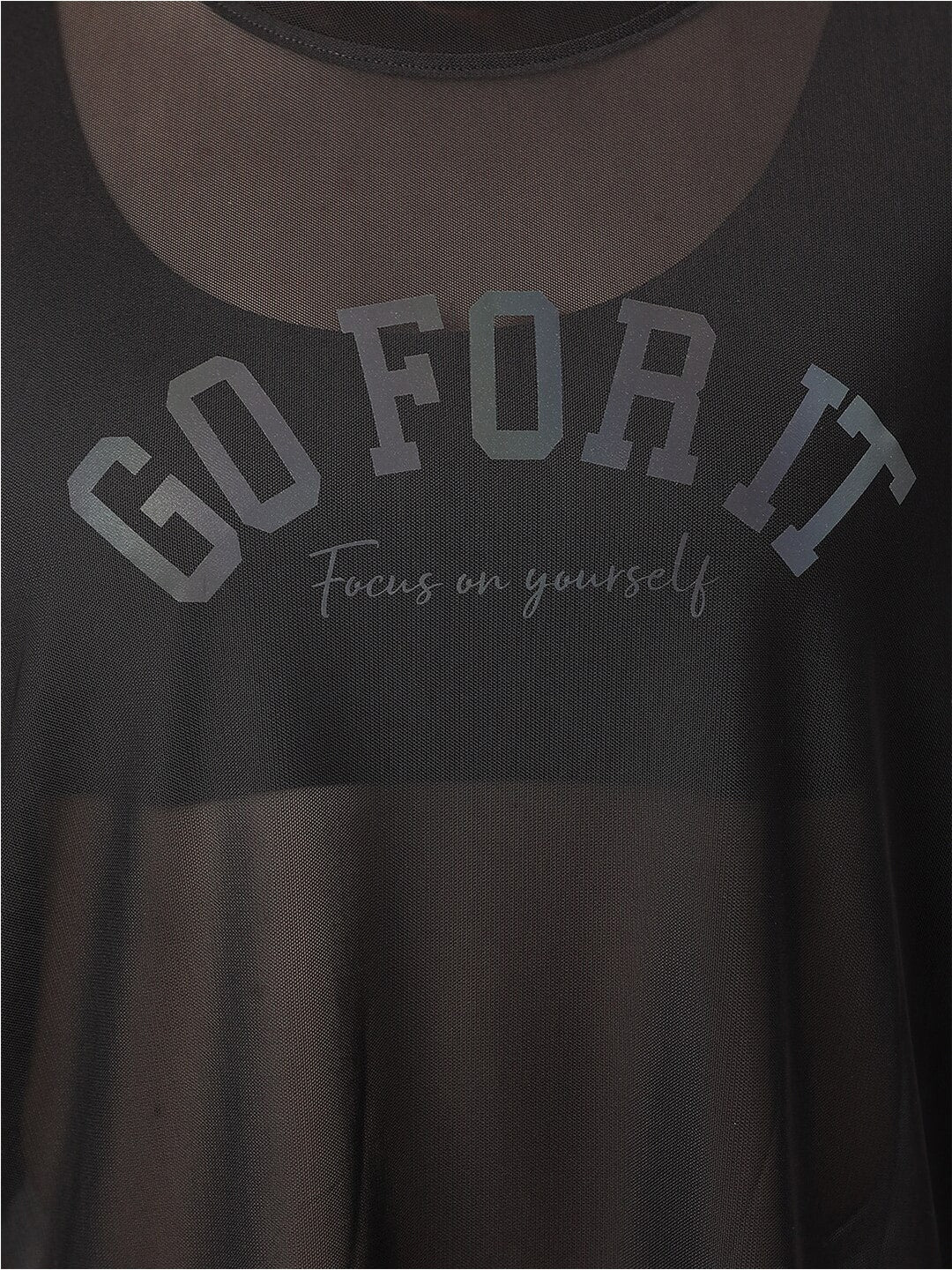 MKH Typography Printed Drop Shoulder Sleeves Dri-FIT Sports T-Shirt
