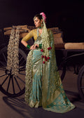 Anaita Sea Green Viscose Tissue Has Worked Pallu Saree With Embroidered Blouse Piece
