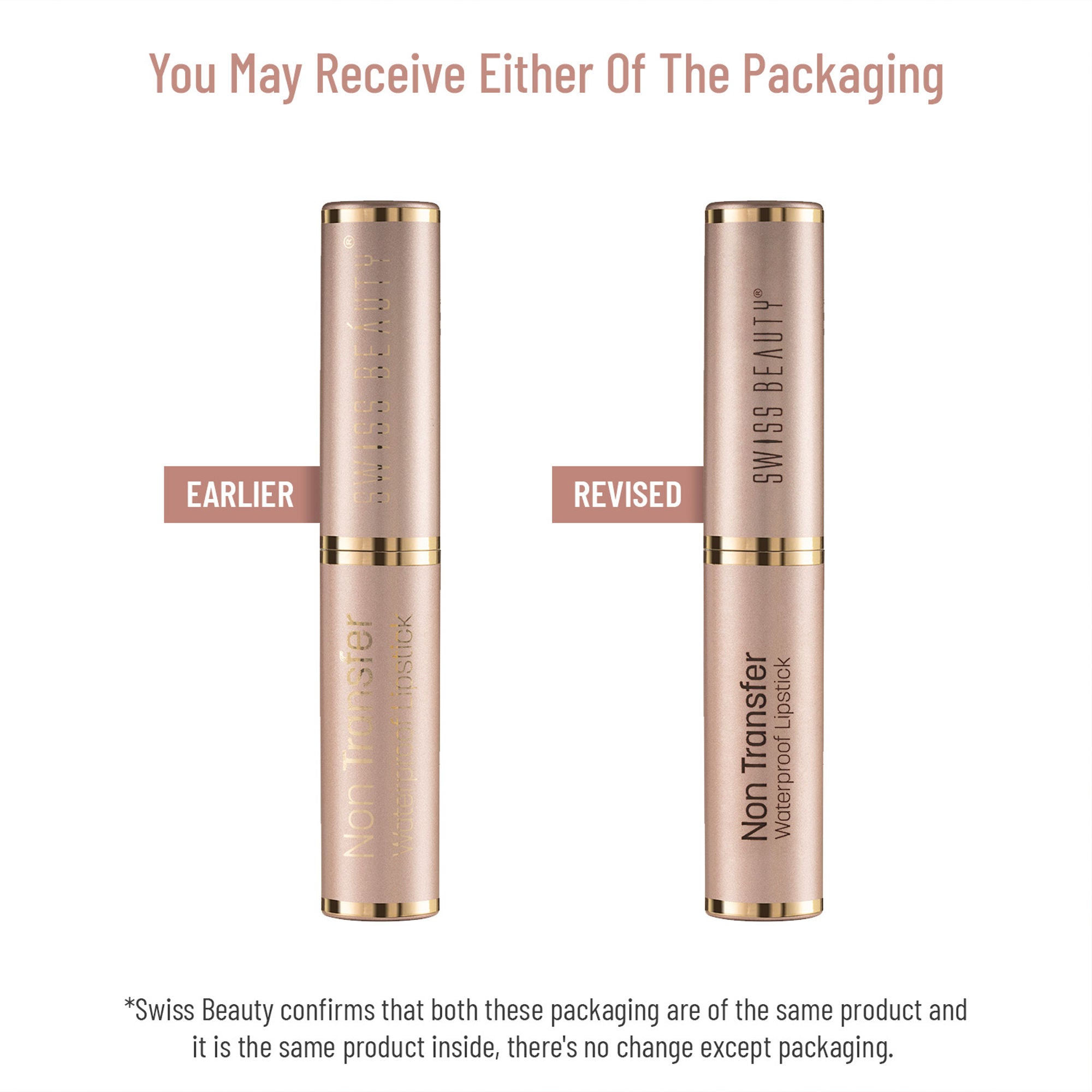 Swiss Beauty Non Transfer Waterproof Lipstick - 416 Mauve Taupe
