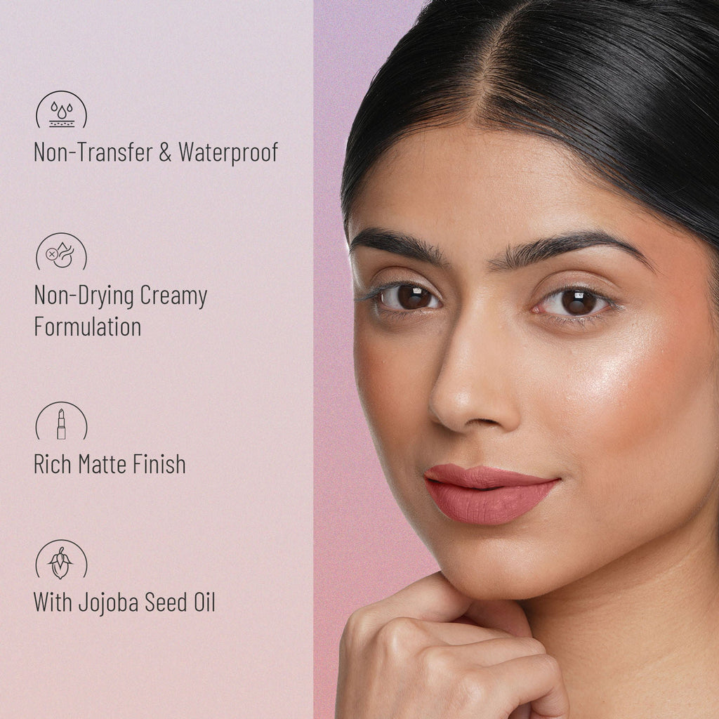 Swiss Beauty Non Transfer Waterproof Lipstick - 428 Roseate
