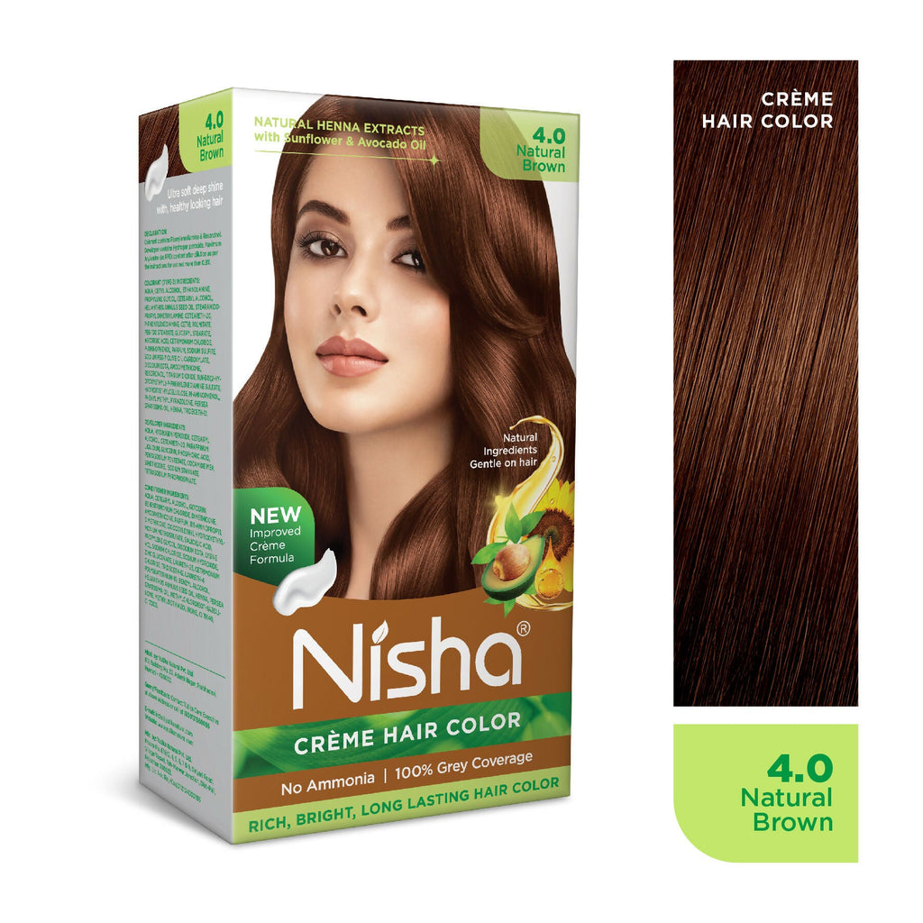 Nisha Creme Hair Color for Women - Natural Brown