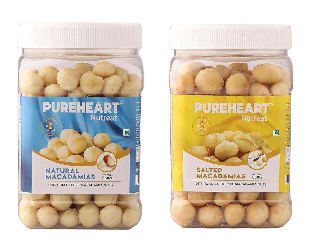 Pureheart Nutreat Combo of Natural Macadamia and Salted Roasted Macadamia