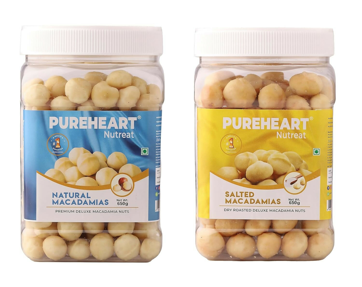 Pureheart Nutreat Combo of Natural Macadamia and Salted Roasted Macadamia
