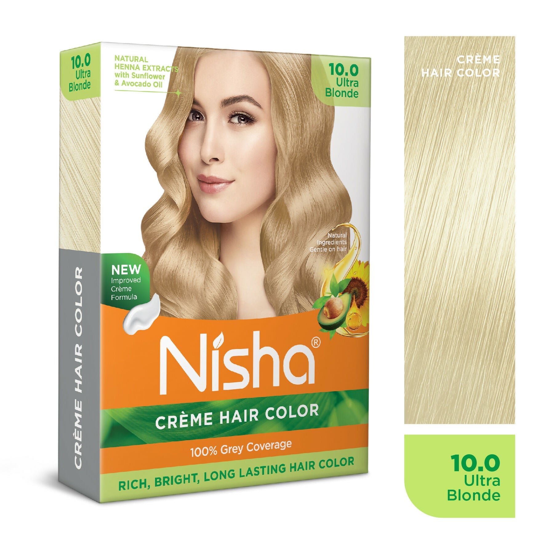 Nisha Creme Hair Color for Women - Ultra Blonde