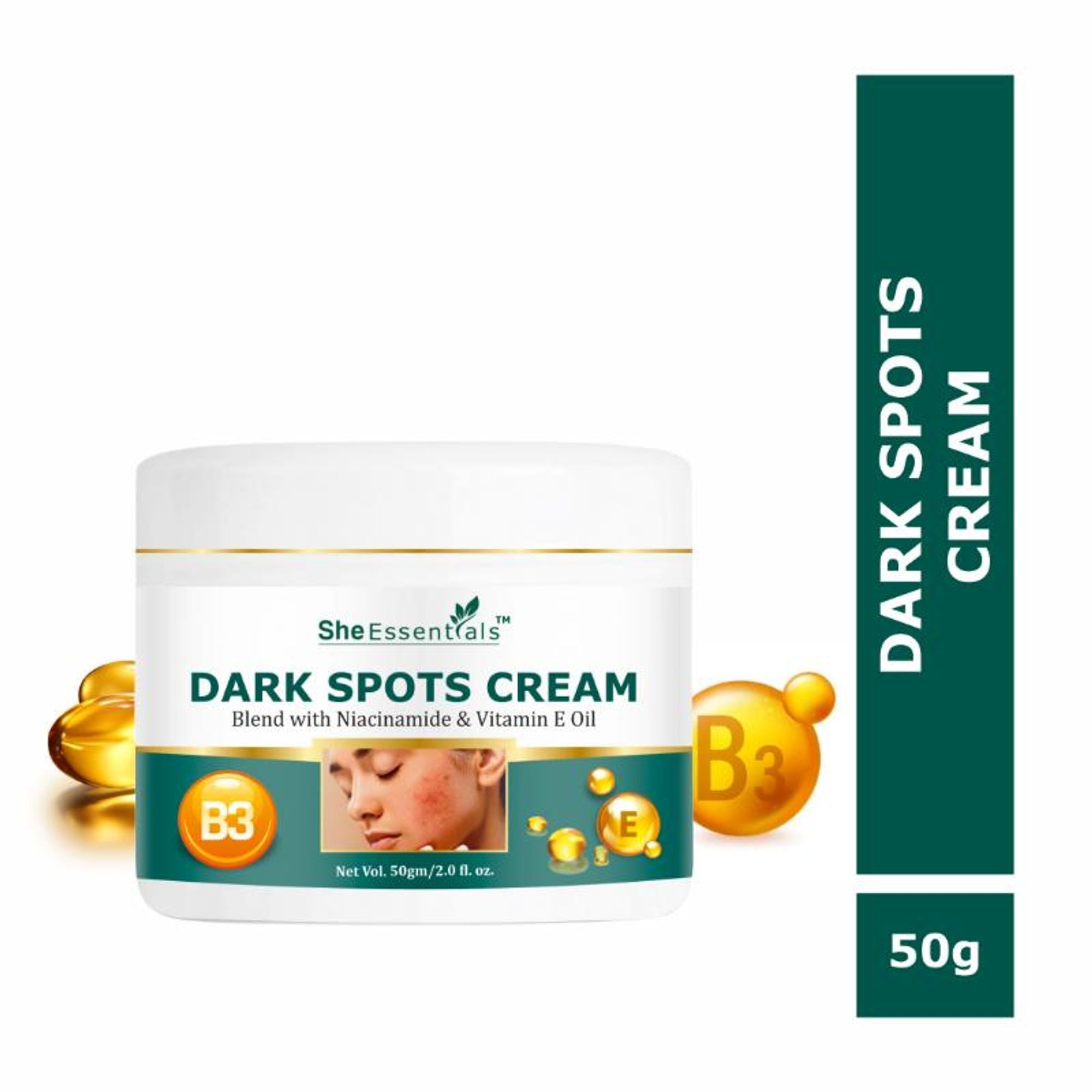 She Essentials Dark Spot Corrector Cream, Niacinamide & Vitamin E Oil