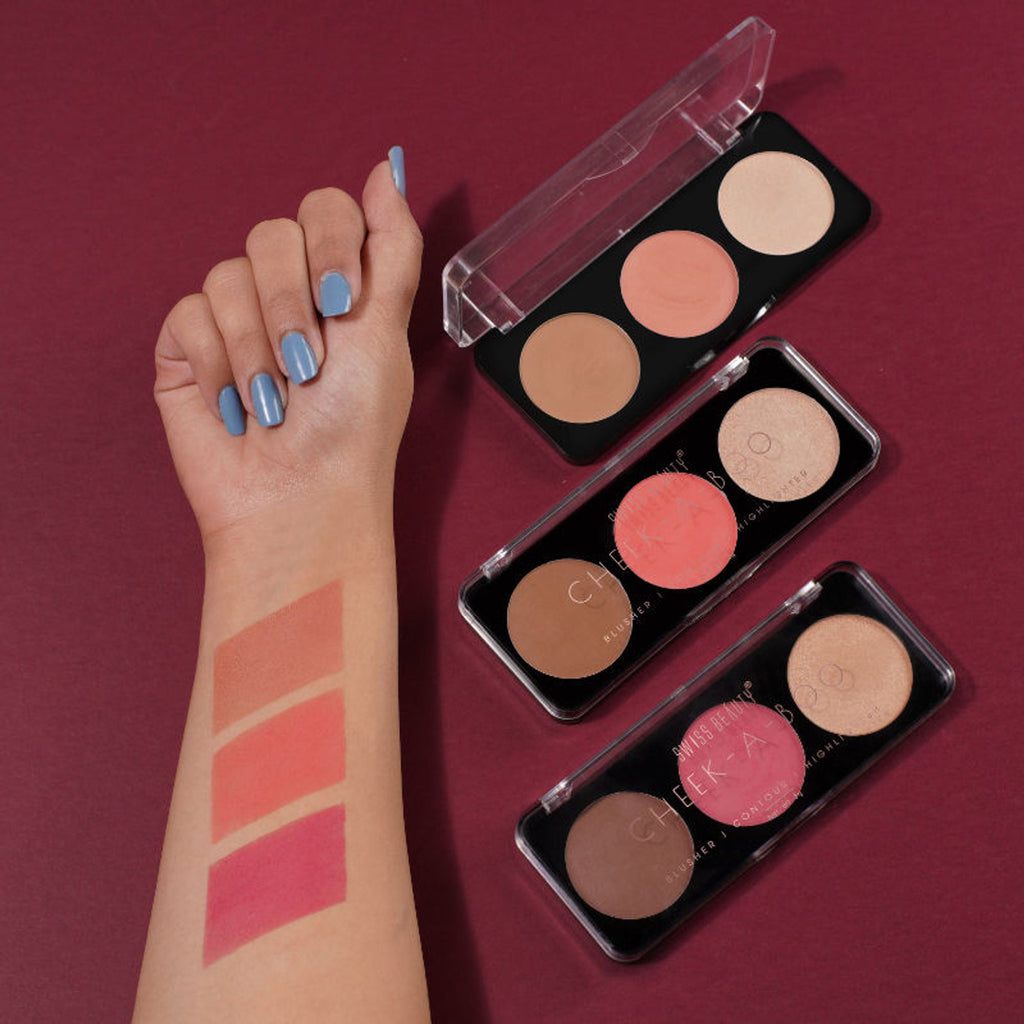Swiss Beauty Cheek-A-Boo 3 In One Blushe Contour And Highlighter - 2