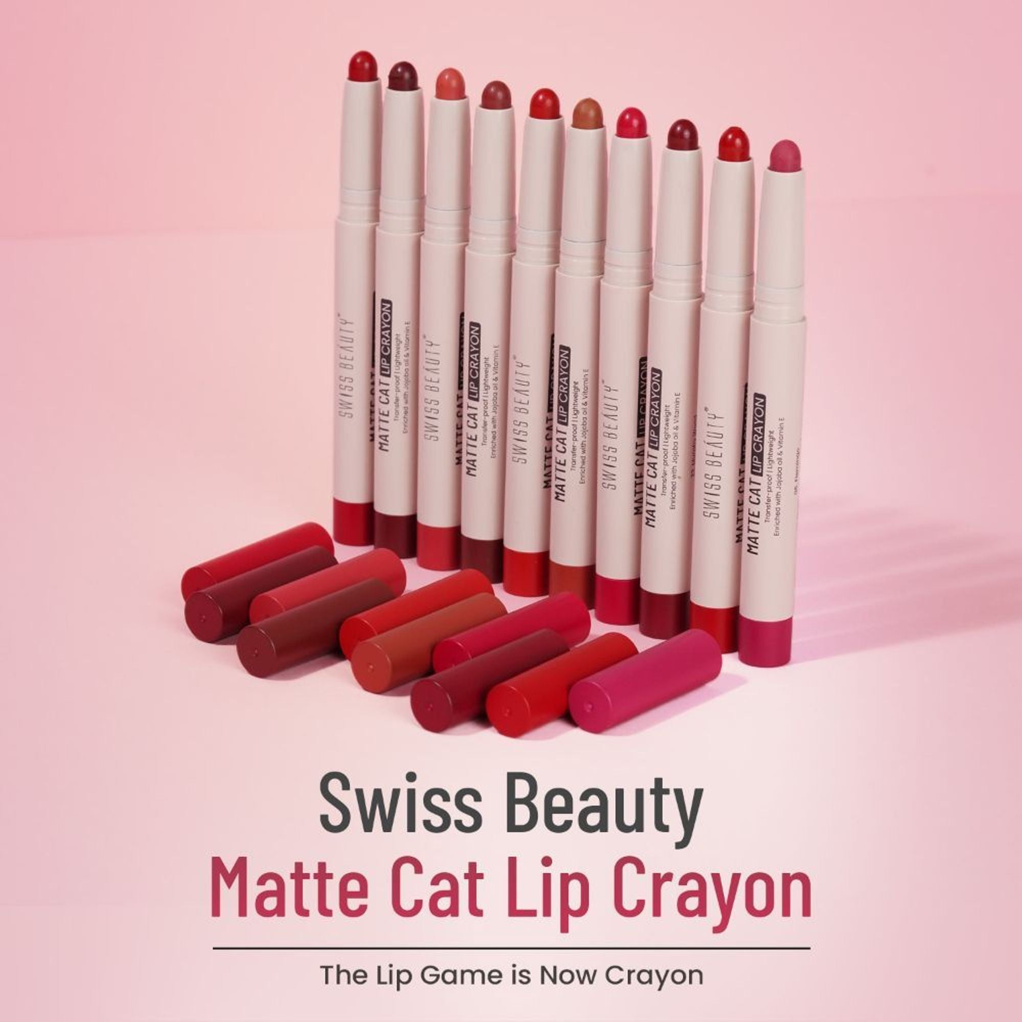 Swiss Beauty Non Transfer Matte Cat Lip Crayon - Fusion