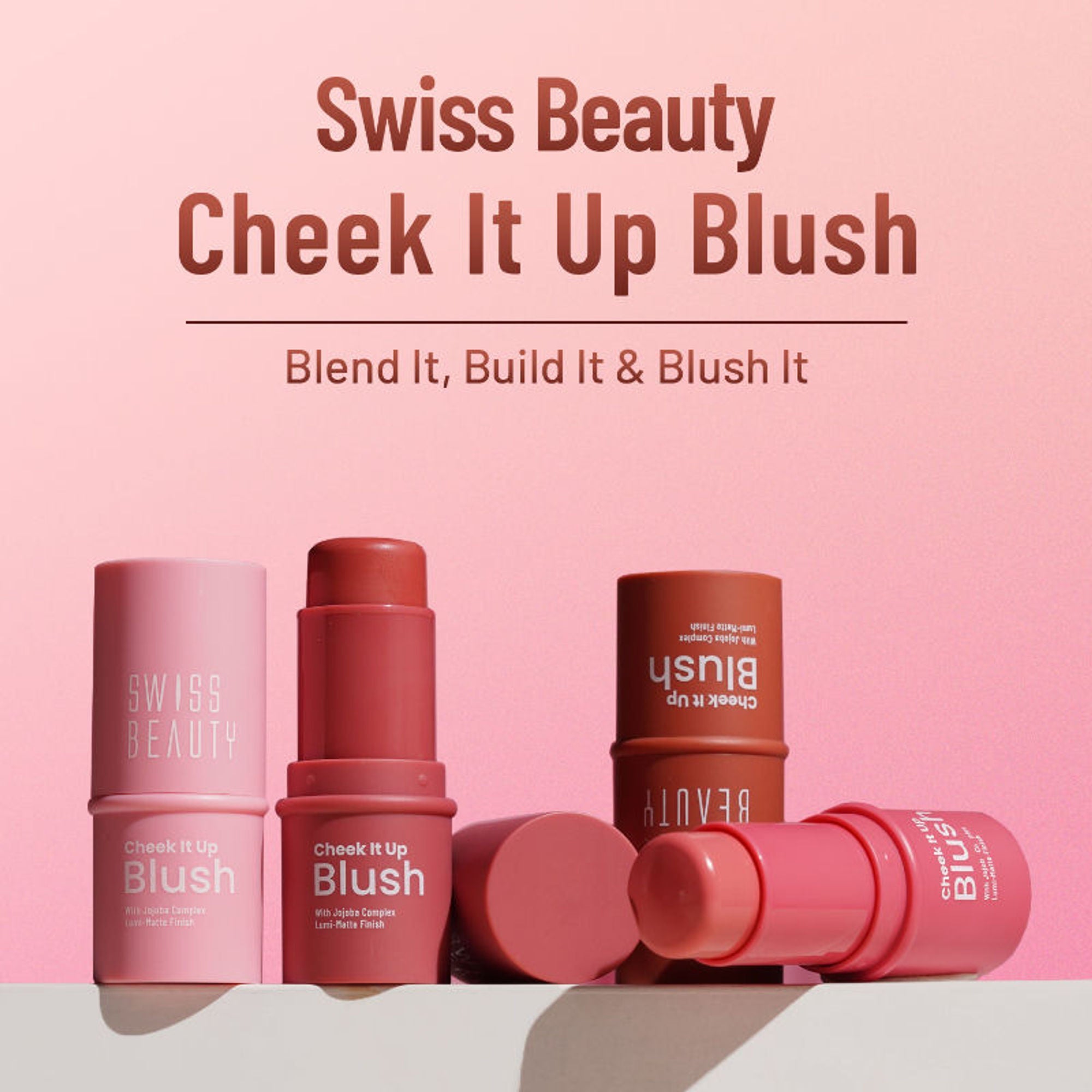 Swiss Beauty Cheek It Up Lumi-Matte Finish Blush - 2 Showstopper