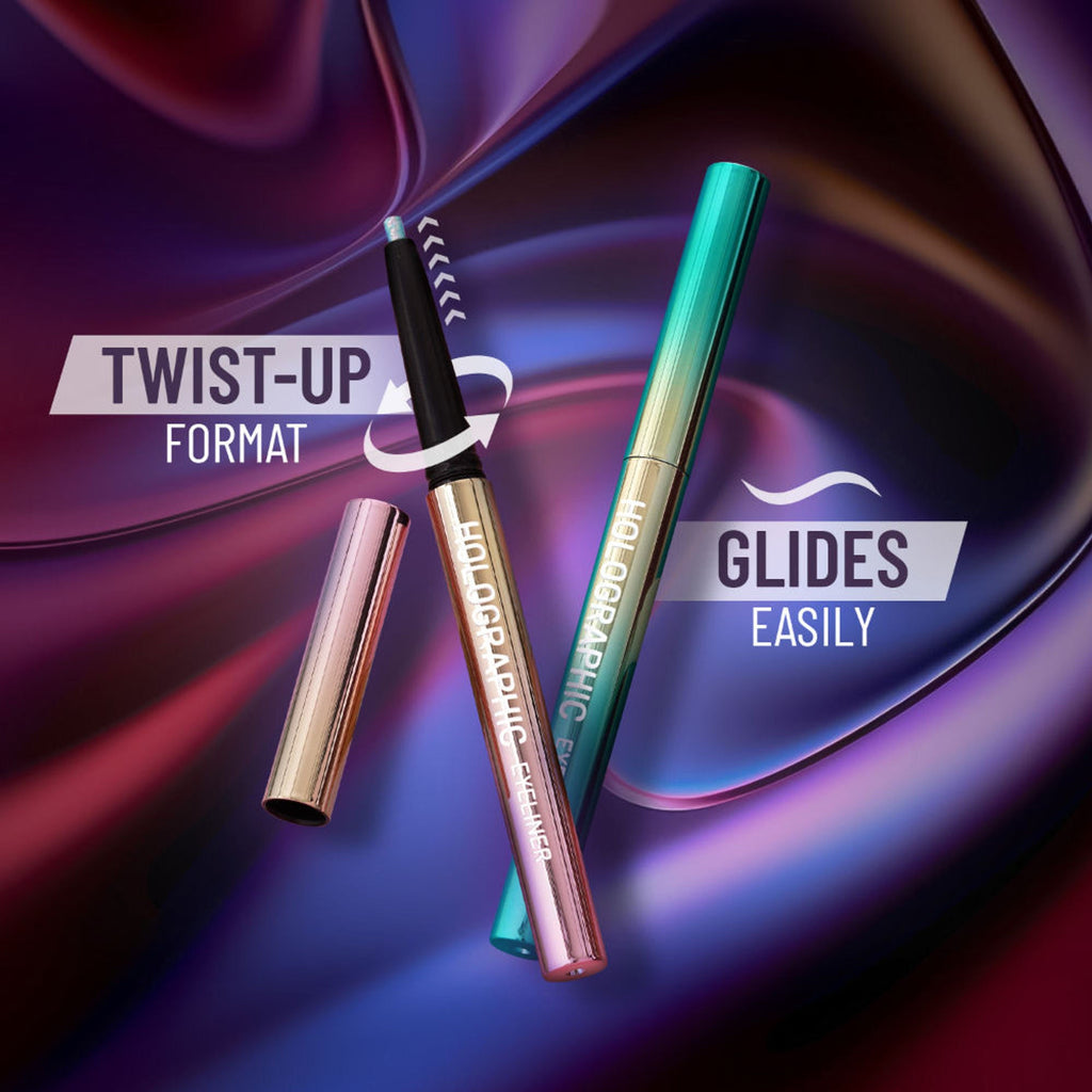 Swiss Beauty Holographic Eyeliner , Multi Chrome Effect , Water -Proof ,Smudge Proof - 2 Nouthern Light