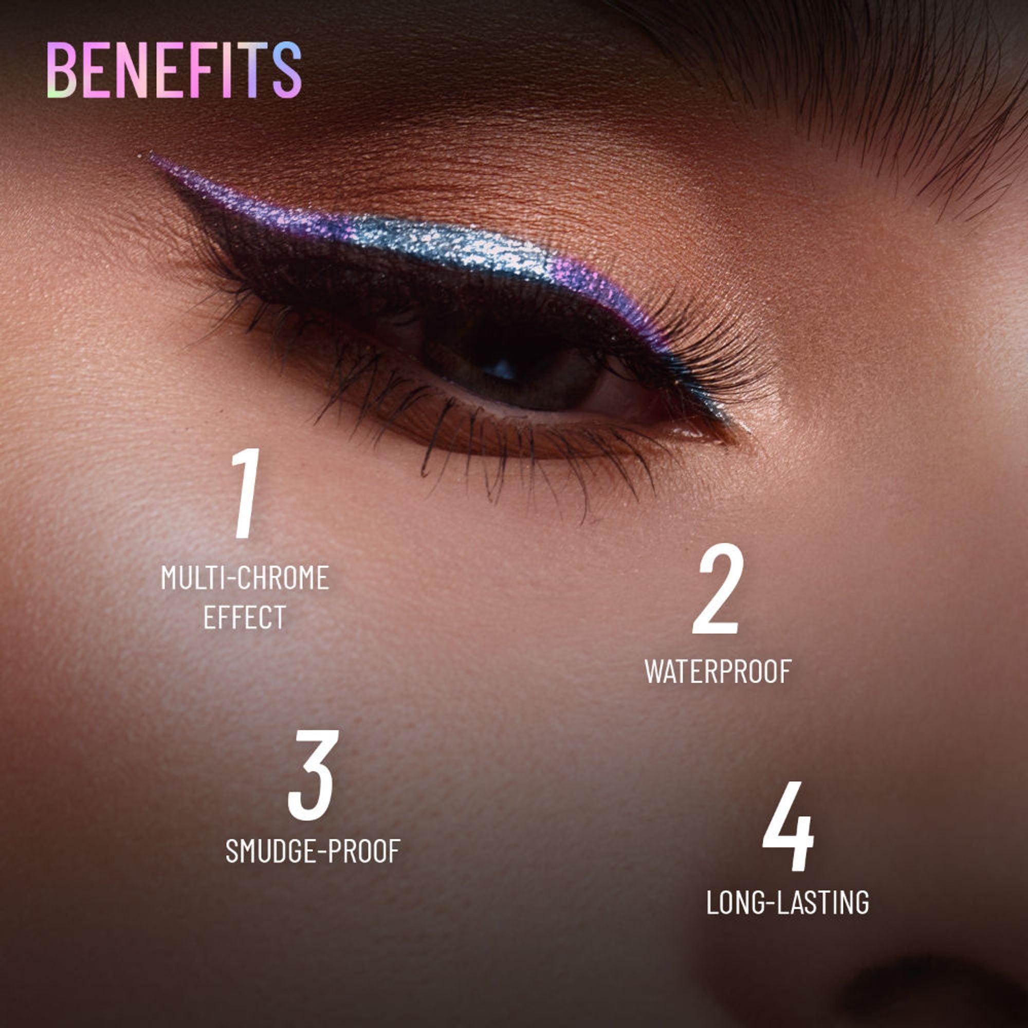 Swiss Beauty Holographic Eyeliner , Multi Chrome Effect , Water -Proof ,Smudge Proof - 3 Stardust
