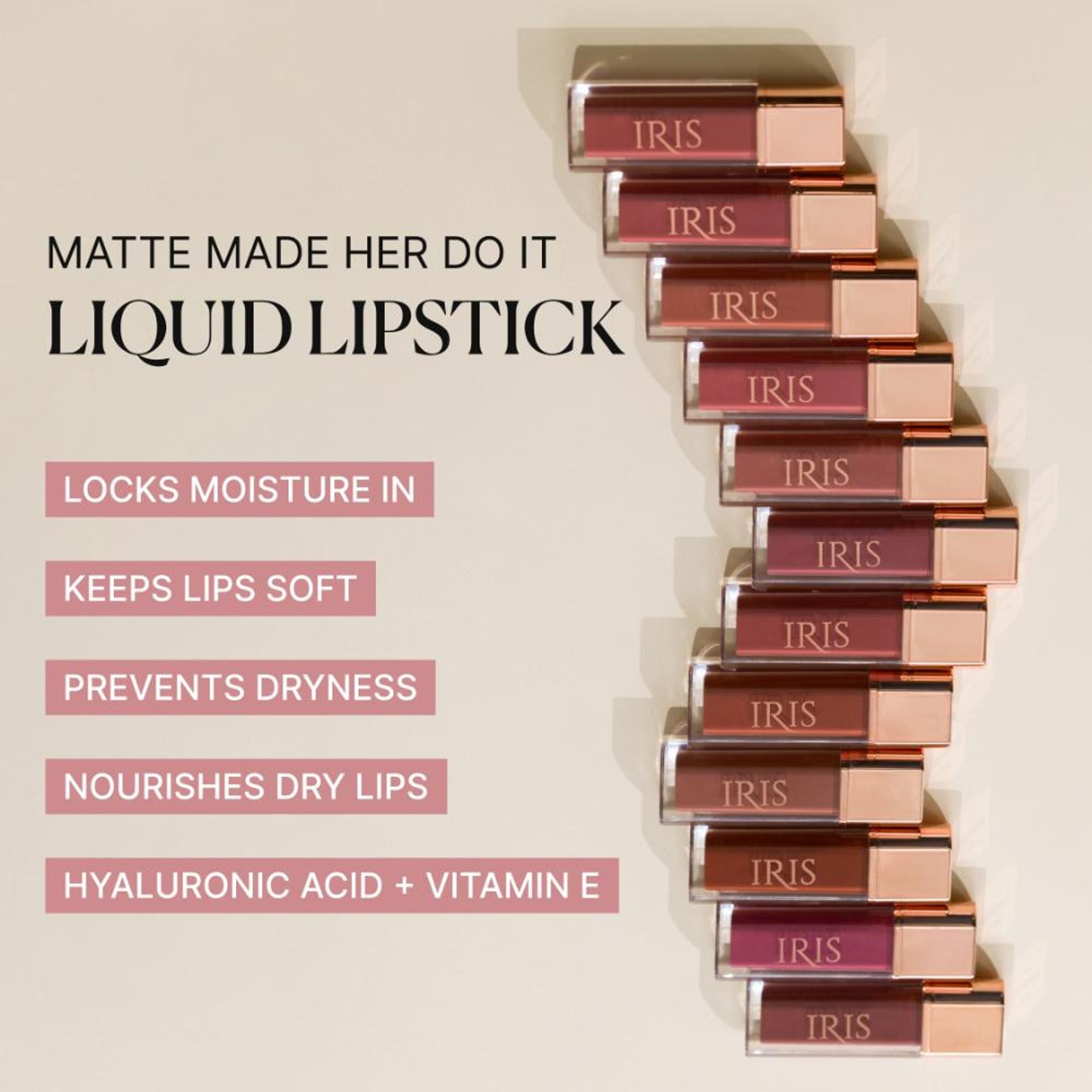 IRIS COSMETICS Matte Made Her Do It Liquid Lipstick - Mocha Brown