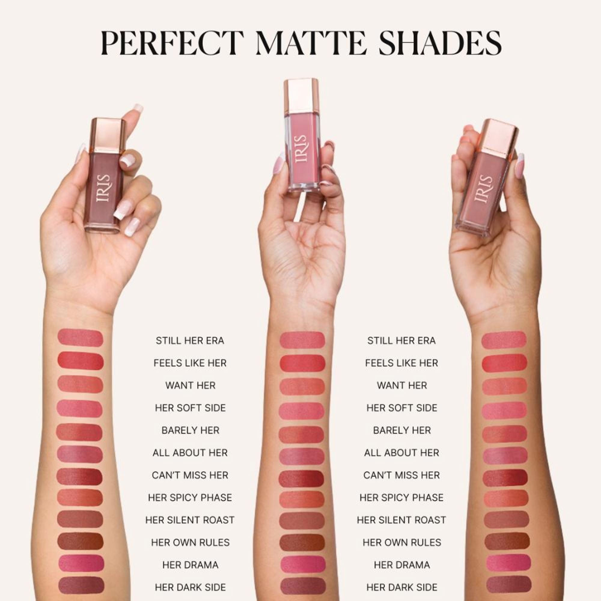 IRIS COSMETICS Matte Made Her Do It Liquid Lipstick - Rosy Brick