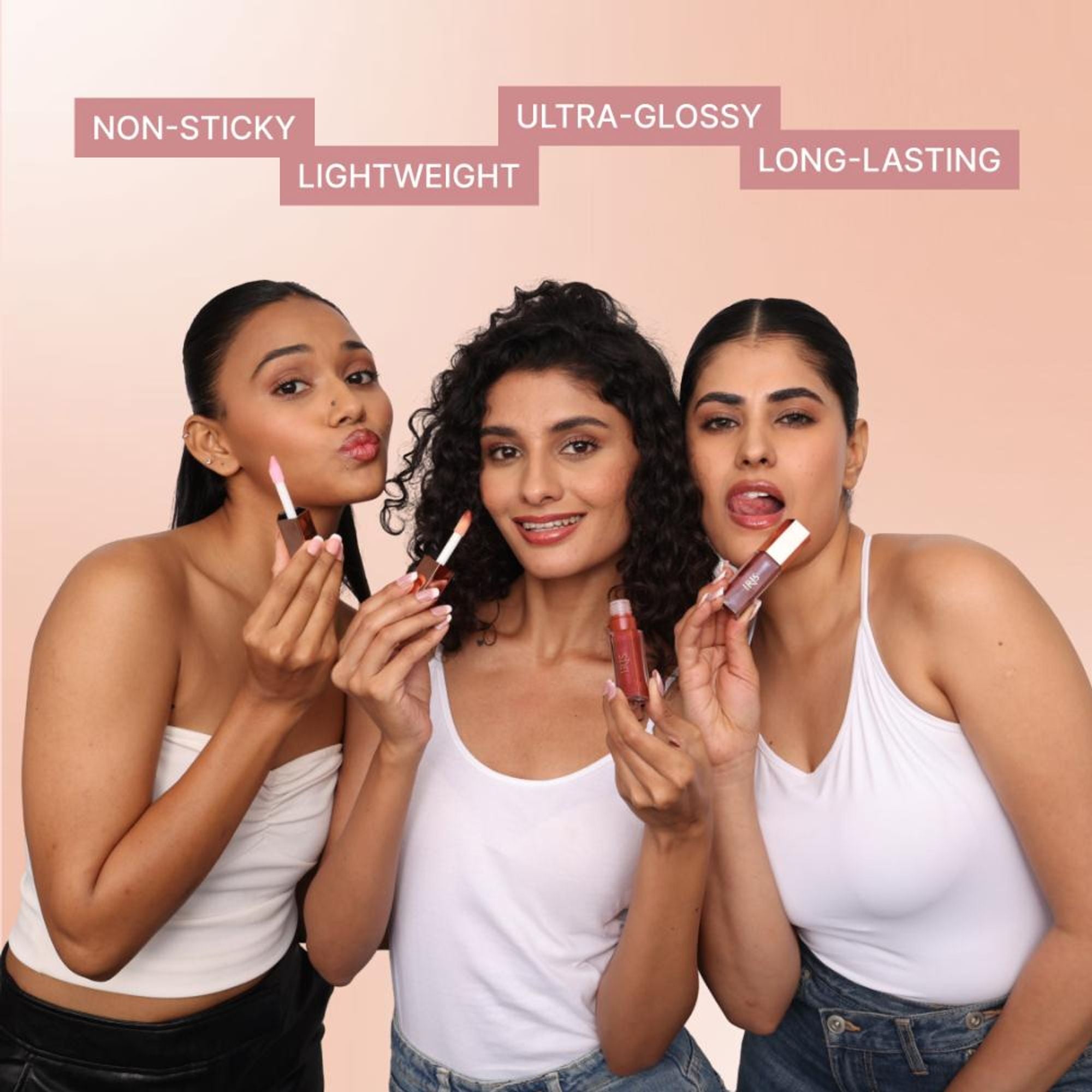 IRIS COSMETICS Talk Glossy To Me! Shimmer Lip Gloss - Brown With Pink - Purple