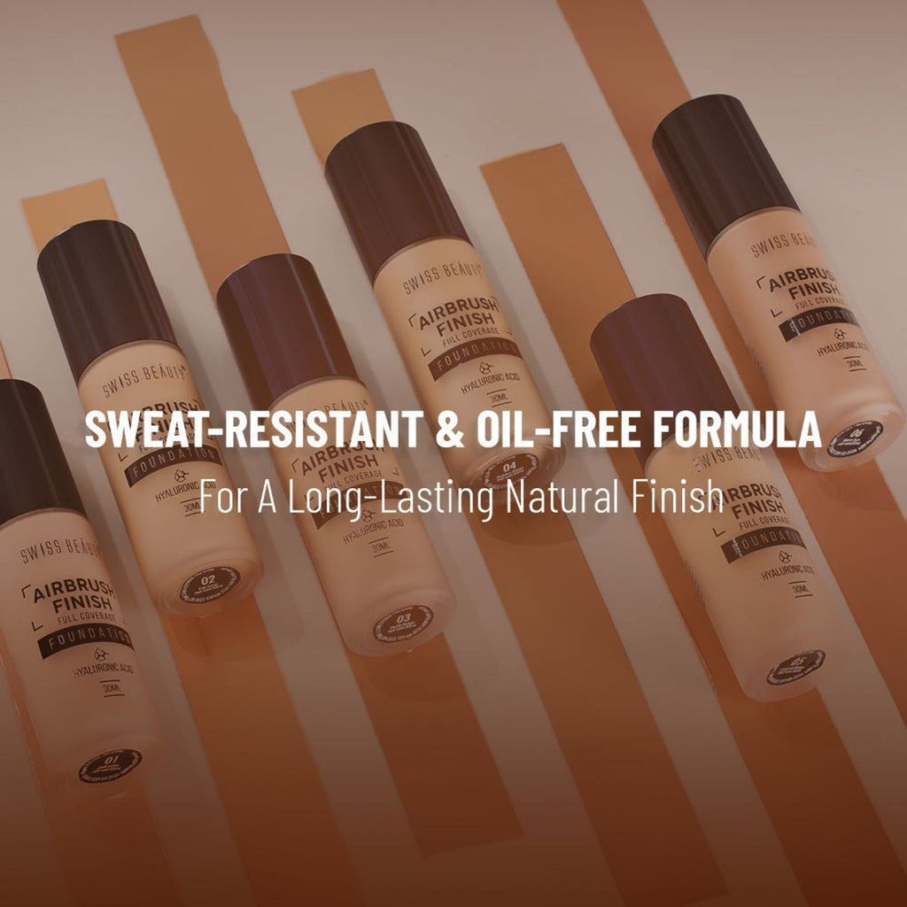 Swiss Beauty Airbrush Finish Full Coverage Foundation - 6 Warm Sun