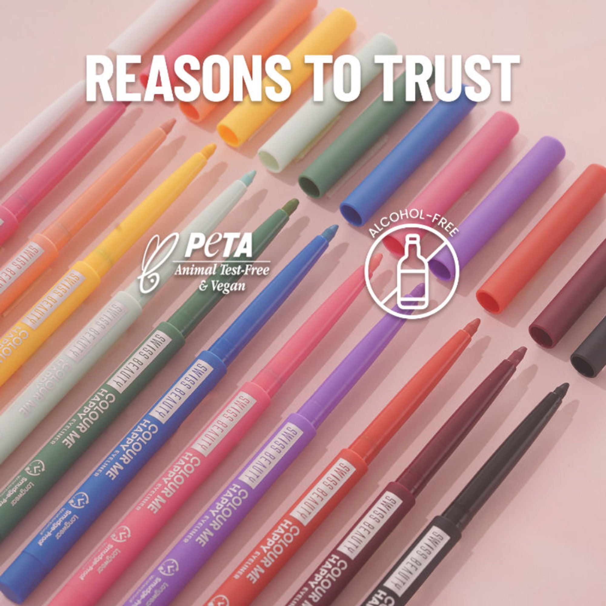 Swiss Beauty Colour Me Happy Eyeliner - Pink Alperose