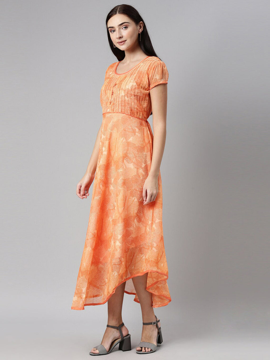 Souchii Chiffon Midi Dress