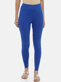 Souchii Navy Blue Solid Slim-Fit Ankle-Length Leggings
