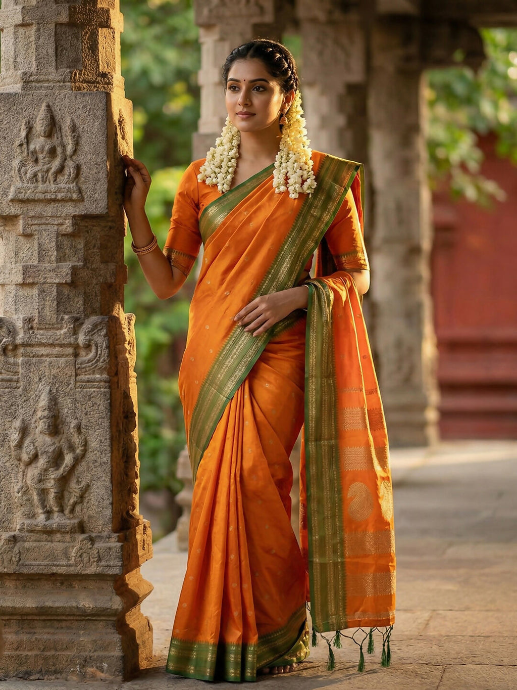 Shree Shyam Fashion Mustard Soft Silk Saree