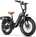 1500W Peak Motor Electric Bike for Adults Up to 80 Miles 30MPH Dirt Ebike 20" x 4 Fat Tire 48V 20Ah Removable Battery Mountain E Bike Commuter Full Suspension Bicycles for Men Women
