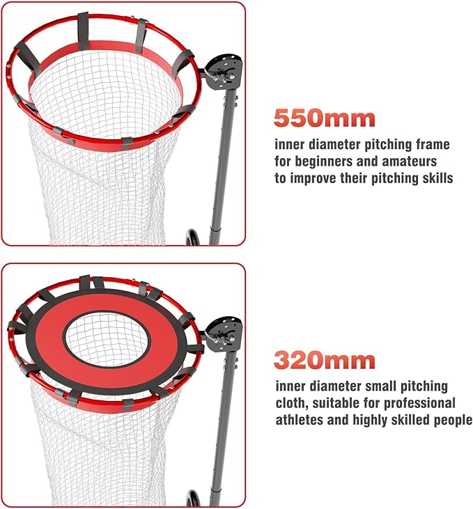 Pro Volleyball Setter Training Equipment Volleyball Setting Trainer Practice Net with 2 Target Hoop Size & 6 Angles & 13 Height Adjustment Ball Collection Bag Indoor Outdoor Practice