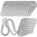 40 PCS 3'' Spring Snap Hook Carabiner, M8 5/16 Inch Galvanized Silver Steel Carabiner Clip, 500LBS Holding Capacity Quick Link Clip Keychain for Hammock Dog Leash & Camping Gym