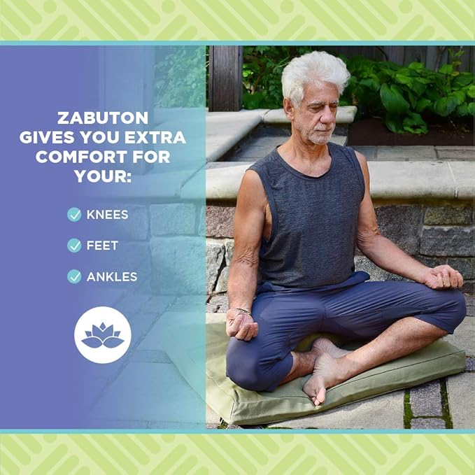 BEAN PRODUCTS MEDITATION CUSHION - Zabuton Meditation Pillows for Sitting on Floor, Yoga Cushion, Cotton Yoga Pillow, Zen Kneeling Prayer Pad- MADE IN USA - Standard 24x24x2, BURGUNDY