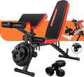 OPPSDECOR Adjustable Weight Bench with Leg Extension, Leg Curl - 800 LBS Heavy Duty Workout Bench for Home Gym - Preacher Curl, Flat, Incline, Decline Sit Up - Full Body Workout