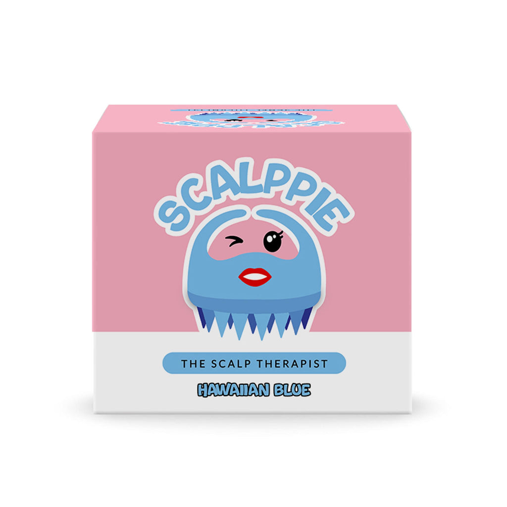 Scalppie Silicon Hair Scalp Massager & Shampoo Brush Scrub For Hair Growth & Anti Dandruff - Blue