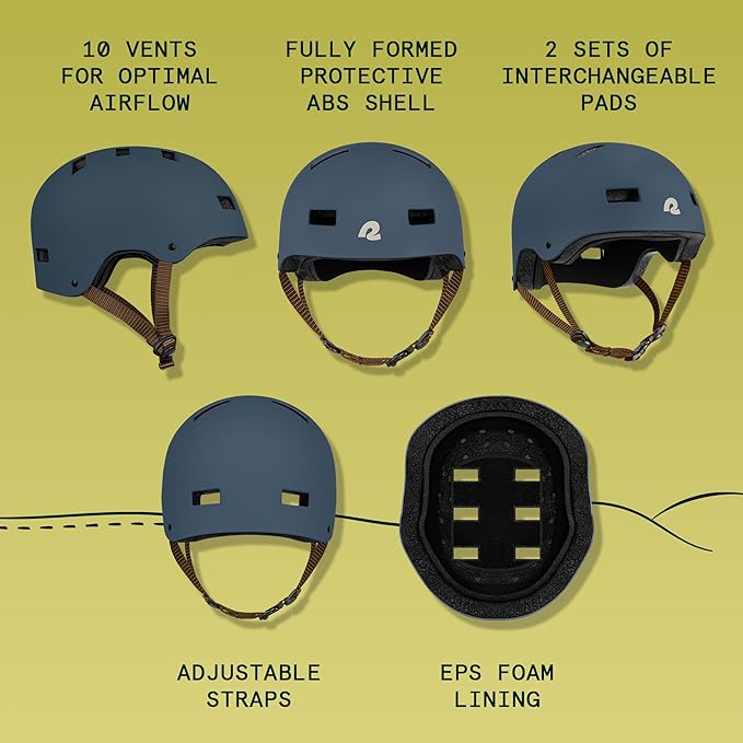 Retrospec Dakota Adult Bike Helmet for Adults - Multi-Sport Protection for BMX, Skating, Scooter, and Skate - Adult Men Skateboard Helmets