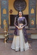 Lorenvalley Fashion Purple Cosmos Fabrics with Zari & Sequins Embroidered work Lehenga Choli with Dupatta