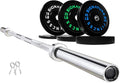 Olympic Bumper Plates Set, 2" Weight Plates for Strength Training & Weightlifting, Paris or Set or Set with Barbell, Multiple Options
