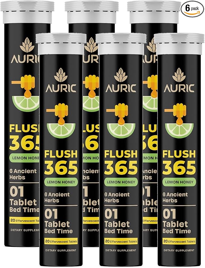 Auric Flush365 Tablets | Honey Lemon Flavour